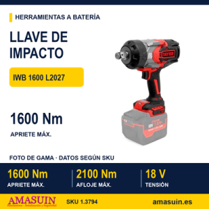LLAVE DE IMPACTO 3/4" 18V IWB 1600 L2027