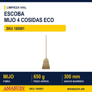 Escoba MIJO 4 COSIDAS ECO