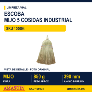 Escoba MIJO 5 COSIDAS INDUSTRIAL