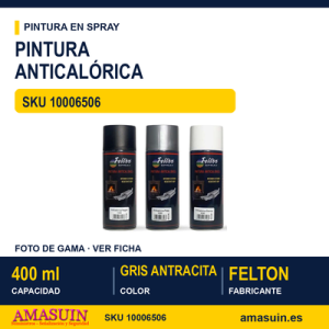 Pintura Gris Antracita Anticalórica 600º Spray 400ml.