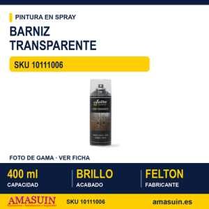 Barniz Transparente Brillo Sintético Spray 400ml.