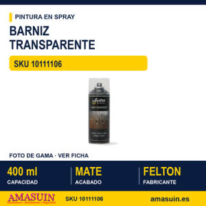 Barniz Transparente Mate Sintético Spray 400ml.