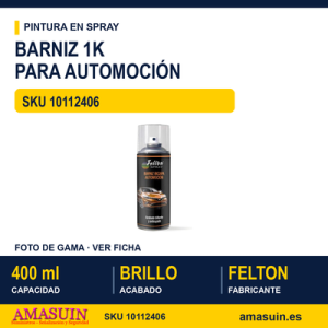Barniz Transparente 1K Auto Spray 400ml.