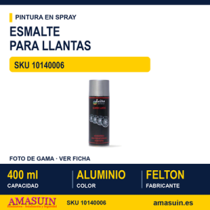 Esmalte Especial Aluminio Llantas Spray 400ml.