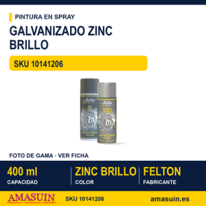 Galvanizado Zinc Brillo Spray 400ml.