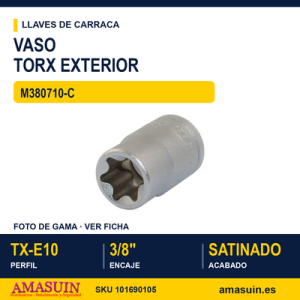 Vaso TX-E10 3/8" M380710-C VASO TX-E10 38" M380710-C