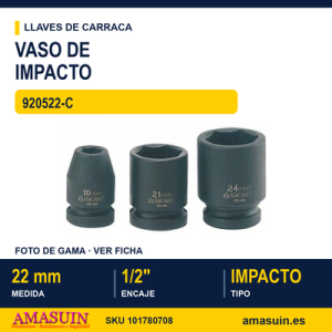 VASO DE IMPACTO 1/2" 920522-C 22MM