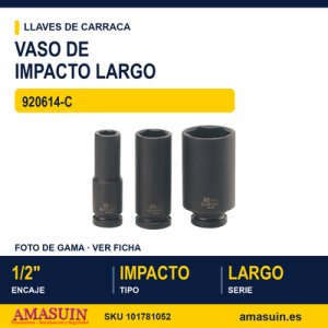 VASO DE IMPACTO LARGO 1/2" 920614-C VASO DE IMPACTO LARGO 12" 920614-C