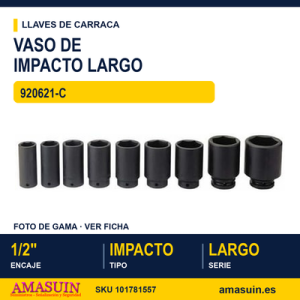 VASO DE IMPACTO LARGO 1/2" 920621-C