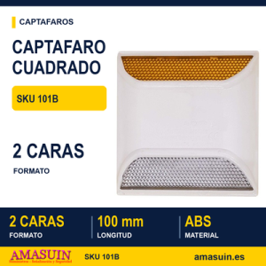 Captafaro Cuadrado Blanco-Ámbar 2 Caras.