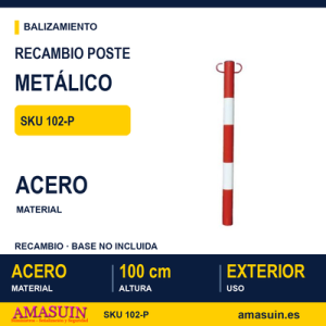 Recambio Poste Metálico Rojo/Blanco.