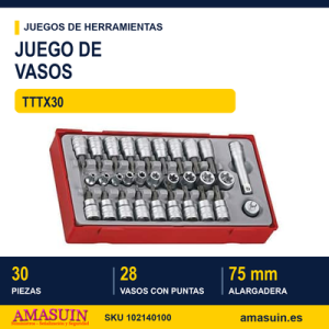 JUEGO DE PUNTAS DE VASOS TTTX30 - 30 piezas