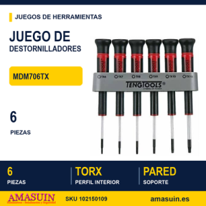 JUEGO MINI DESTORNILLADORES MDM706TX - 6 piezas