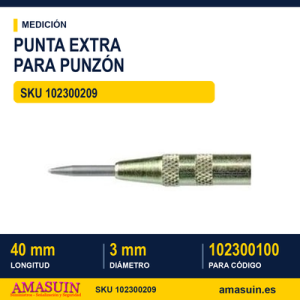 PUNTA EXTRA PARA PUNZON AUTOM. 40 mm x Ø 3 mm