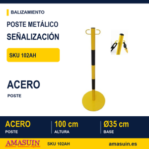 Poste Metálico Amarillo/Negro.
