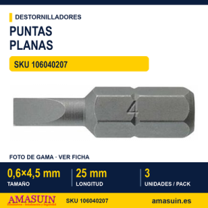 Pack de 3 Puntas Planas 0,6x4,5 mm FL2506B03