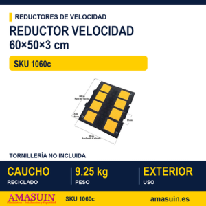 Reductor de Velocidad 60x50x3cm.