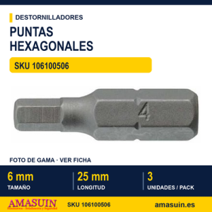 Puntas Hexagonales HEX2500603 - Pack 3