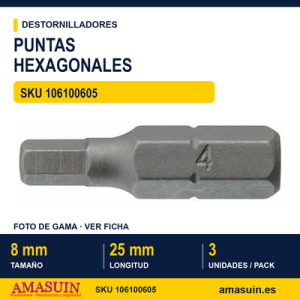 Puntas Hexagonales HEX2500803 - Pack 3