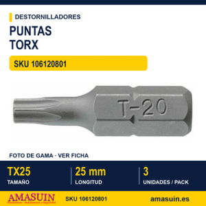 Punta Torx TX25 TX2502503 - Pack 3