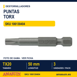 Puntas Largas Torx TX5002003 - TX20 - Pack 3
