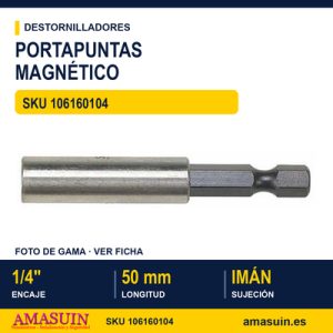 Portapuntas magnético 1/4" 50 mm ACC50MBH01