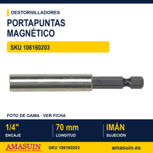 Portapuntas magnético 1/4" 70 mm ACC70MBH01