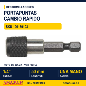Portapuntas magnético de cambio rápido 1/4" 50 mm ACC50CBH01