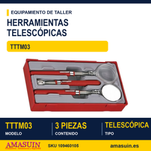 JUEGO DE HERRAMIENTAS TELESCÓPICAS TTTM03 3 PZAS