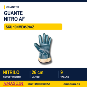Guante Recubierto Nitrilo Hasta Puño Modelo Nitro AF Talla 9.