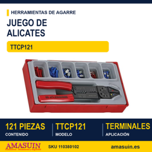 Juego de alicate de terminales TTCP121 - 121 Piezas