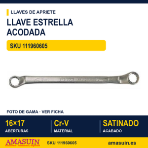 LLAVE ESTRELLA ACODADA 16X17 631617