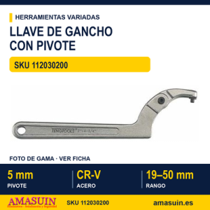 Llave de Gancho con Pivote HP2015 - 19-50mm
