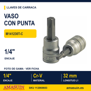 Vaso de Punta Plana ¼” M141230T-C