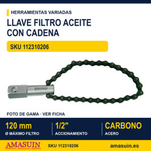 LLAVE FILTRO ACEITE 9120 - 1/2" Ø120mm LLAVE FILTRO ACEITE 12" 9120 120MM