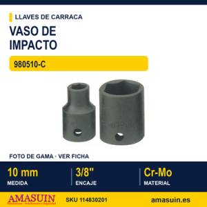 Vaso de Impacto 3/8” 980510-C - 10MM