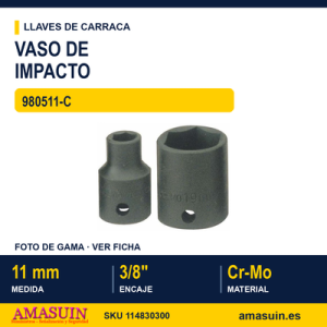 Vaso de Impacto 3/8” 980511-C - 11MM