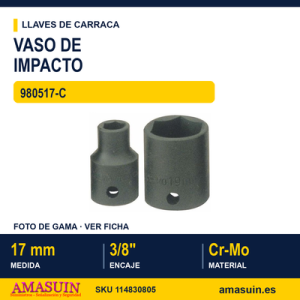 Vaso de Impacto 3/8” 980517-C - 17MM
