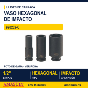 VASO DE IMPACTO HEXAGONAL 12" 1 920232-C