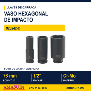 Vaso de Impacto Hexagonal Largo 12" 1 - 920242-C