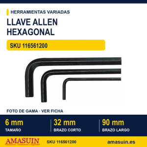 Llave Allen Hexagonal 310506 - 6mm