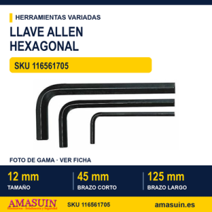 Llave Allen Hexagonal 310512 - 12 mm