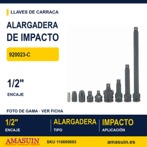 ALARGADERA IMPACTO 1/2" 920023-C ALARGADERA IMPACTO 12" 920023-C