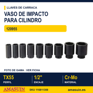 Vaso de Impacto para Tornillo de Cilindro 120955 - 125MM