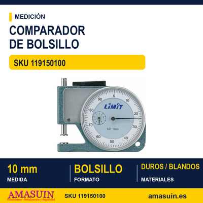 Comparador de bolsillo. LIMIT LOGO 10 mm 1 Comparador de bolsillo. LIMIT LOGO 10 mm