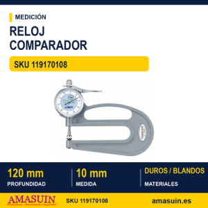 RELOJ COMPARADOR 120MM PROFUNDIDAD 10 mm
