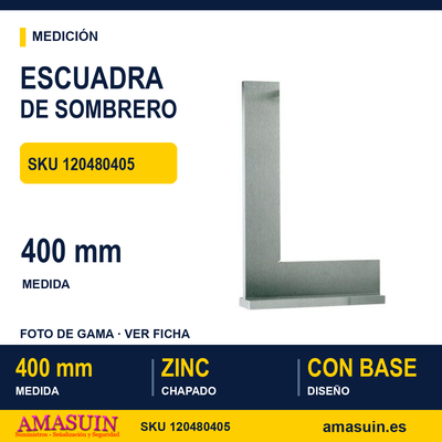 Escuadra Sombrero 400 mm 1 Escuadra Sombrero 400 mm