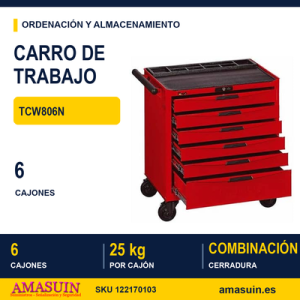 Carro de Trabajo TCW806N - 6 cajones