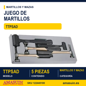 JUEGO MARTILLOS DE CHAPISTA TTPSAD 5 PZAS