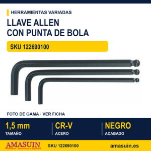 Llave Allen Hexagonal con Bola 1,5mm